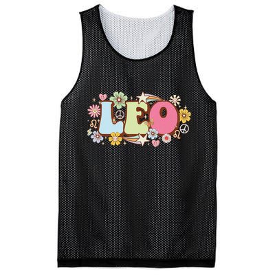 Retro Leo Zodiac Sign astrology July August Birthday Leo Mesh Reversible Basketball Jersey Tank
