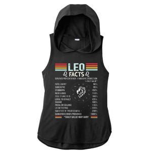 Retro Leo Zodiac Sign Astrology July August Birthday Leo Ladies PosiCharge Tri-Blend Wicking Draft Hoodie Tank