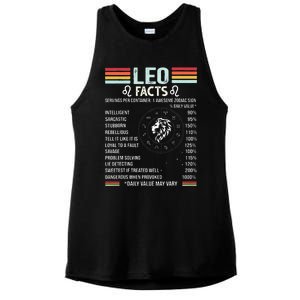 Retro Leo Zodiac Sign Astrology July August Birthday Leo Ladies PosiCharge Tri-Blend Wicking Tank