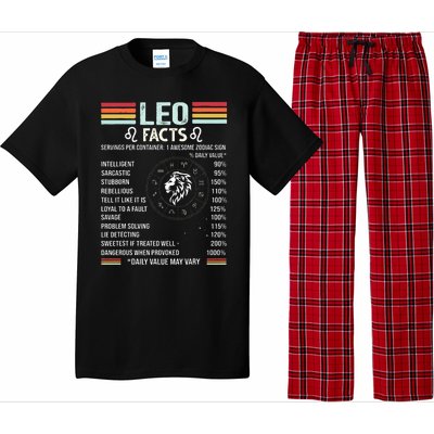 Retro Leo Zodiac Sign Astrology July August Birthday Leo Pajama Set