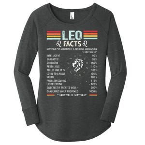 Retro Leo Zodiac Sign Astrology July August Birthday Leo Women's Perfect Tri Tunic Long Sleeve Shirt