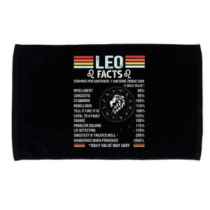 Retro Leo Zodiac Sign Astrology July August Birthday Leo Microfiber Hand Towel