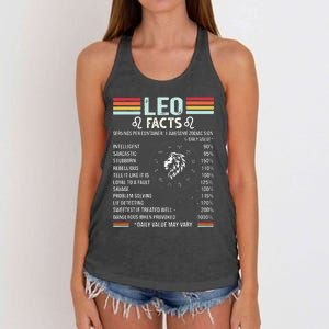 Retro Leo Zodiac Sign Astrology July August Birthday Leo Women's Knotted Racerback Tank