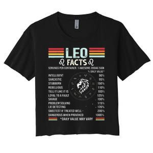 Retro Leo Zodiac Sign Astrology July August Birthday Leo Women's Crop Top Tee