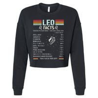 Retro Leo Zodiac Sign Astrology July August Birthday Leo Cropped Pullover Crew