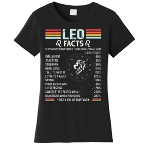 Retro Leo Zodiac Sign Astrology July August Birthday Leo Women's T-Shirt