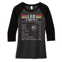 Retro Leo Zodiac Sign Astrology July August Birthday Leo Women's Tri-Blend 3/4-Sleeve Raglan Shirt