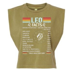 Retro Leo Zodiac Sign Astrology July August Birthday Leo Garment-Dyed Women's Muscle Tee