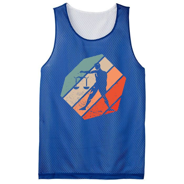 Retro Libra Zodiac Sign Zodiac Sign Libra Meaningful Gift Mesh Reversible Basketball Jersey Tank