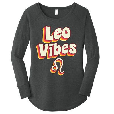 Retro Leo Zodiac Sign astrology July August Birthday Leo Women's Perfect Tri Tunic Long Sleeve Shirt