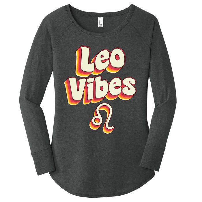 Retro Leo Zodiac Sign astrology July August Birthday Leo Women's Perfect Tri Tunic Long Sleeve Shirt