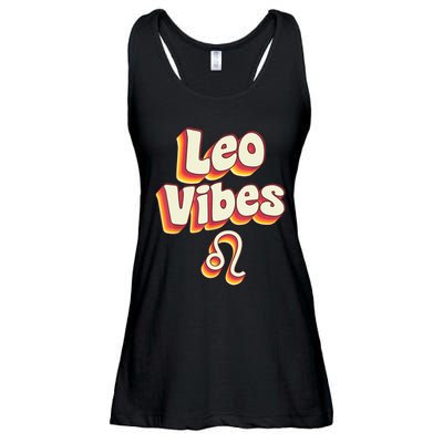 Retro Leo Zodiac Sign astrology July August Birthday Leo Ladies Essential Flowy Tank