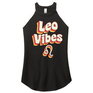 Retro Leo Zodiac Sign astrology July August Birthday Leo Women's Perfect Tri Rocker Tank