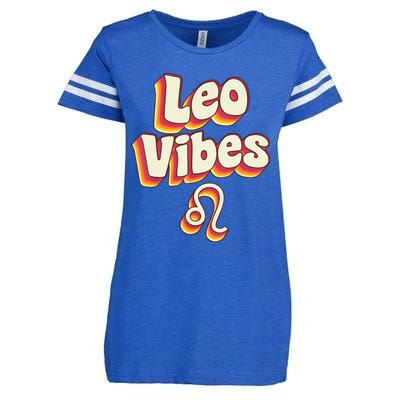 Retro Leo Zodiac Sign astrology July August Birthday Leo Enza Ladies Jersey Football T-Shirt