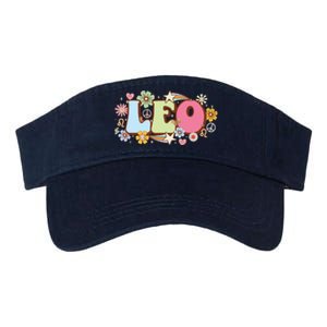 Retro Leo Zodiac Sign Astrology July August Birthday Leo Valucap Bio-Washed Visor