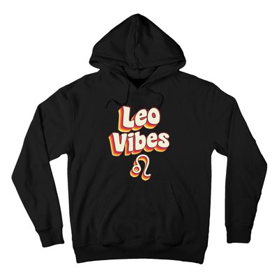 Retro Leo Zodiac Sign Astrology July August Birthday Leo Hoodie