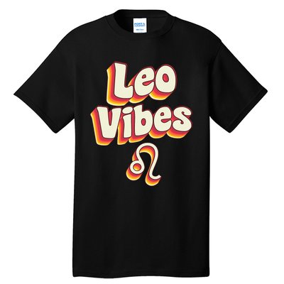 Retro Leo Zodiac Sign Astrology July August Birthday Leo Tall T-Shirt