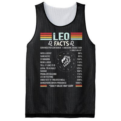 Retro Leo Zodiac Sign Astrology July August Birthday Leo Mesh Reversible Basketball Jersey Tank