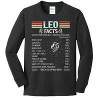 Retro Leo Zodiac Sign Astrology July August Birthday Leo Kids Long Sleeve Shirt