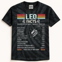 Retro Leo Zodiac Sign Astrology July August Birthday Leo Kids Tie-Dye T-Shirt