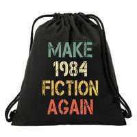 Retro Make 1984 Fiction Again Drawstring Bag