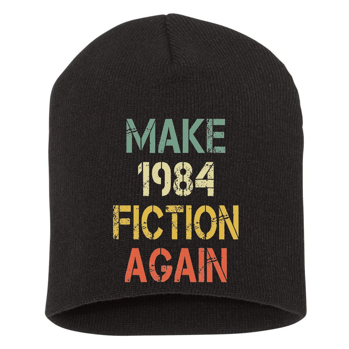 Retro Make 1984 Fiction Again Short Acrylic Beanie