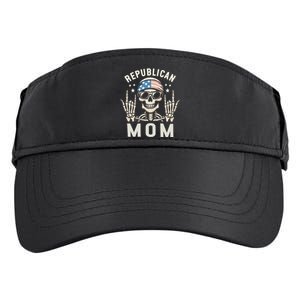 Republican Mom 2024 Election Skeleton Adult Drive Performance Visor