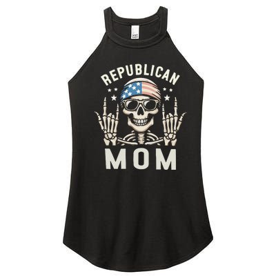 Republican Mom 2024 Election Skeleton Women’s Perfect Tri Rocker Tank