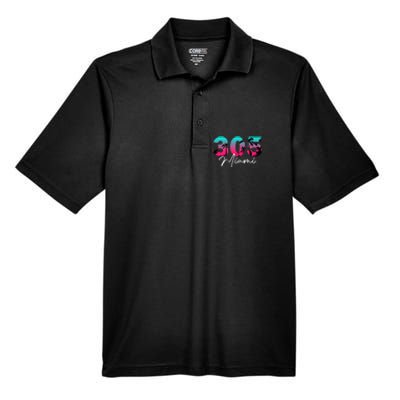 Retro Miami 305 Flamingo Colors Men's Origin Performance Pique Polo