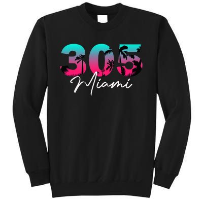 Retro Miami 305 Flamingo Colors Sweatshirt