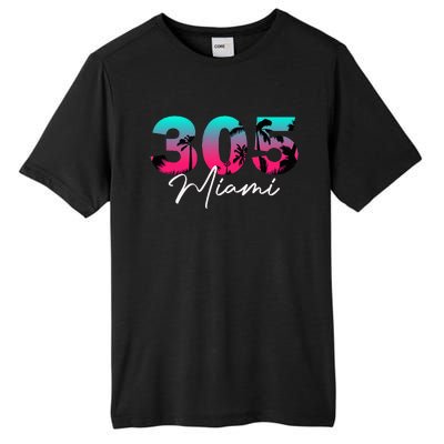 Retro Miami 305 Flamingo Colors Tall Fusion ChromaSoft Performance T-Shirt