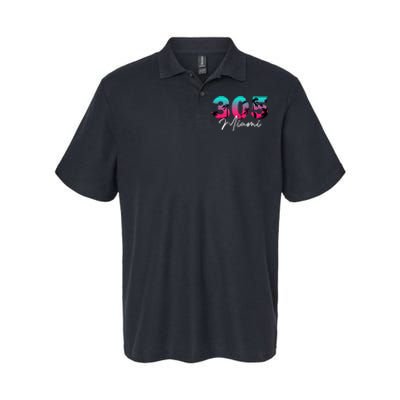 Retro Miami 305 Flamingo Colors Softstyle Adult Sport Polo