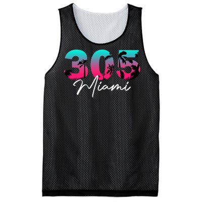 Retro Miami 305 Flamingo Colors Mesh Reversible Basketball Jersey Tank