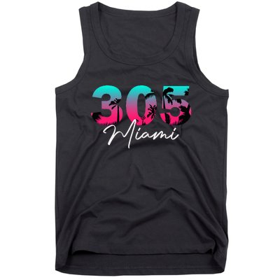 Retro Miami 305 Flamingo Colors Tank Top