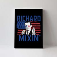 Richard Mixin' 4th Of July Funny Drinking President Nixon Canvas