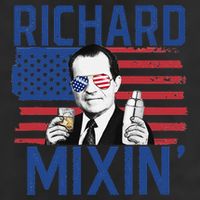 Richard Mixin' 4th Of July Funny Drinking President Nixon 15oz Campfire Ceramic Mug