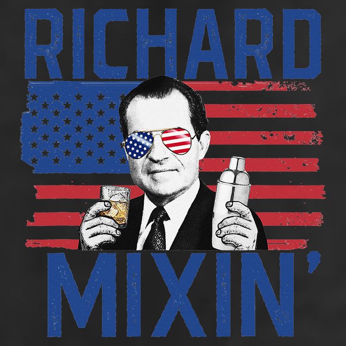 Richard Mixin' 4th Of July Funny Drinking President Nixon 15oz Campfire Ceramic Mug