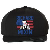 Richard Mixin' 4th Of July Funny Drinking President Nixon Wool Snapback Cap