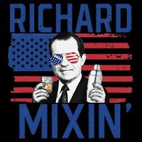 Richard Mixin' 4th Of July Funny Drinking President Nixon Wool Snapback Cap