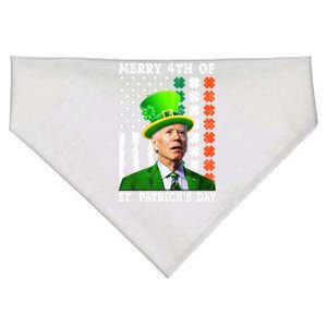 Retro Merry 4th Of St PatrickS Day Joe Biden Leprechaun Hat Meaningful Gift USA-Made Doggie Bandana