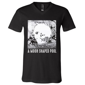 Radio Music 80s 90s Shaped Pool Outfits Moons Music V-Neck T-Shirt