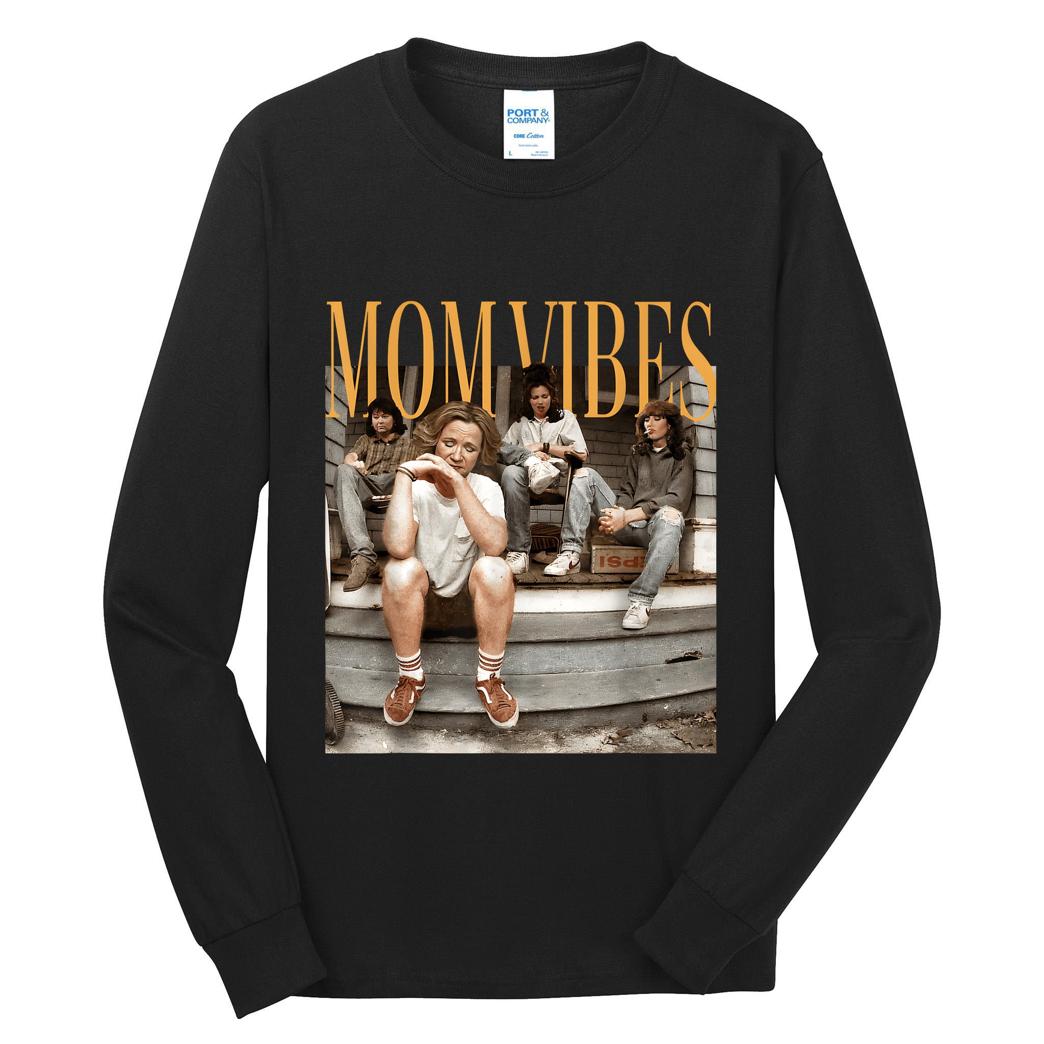 Retro Mom 90’S Vibes Vintage MotherS Day Mom Tall Long Sleeve T-Shirt