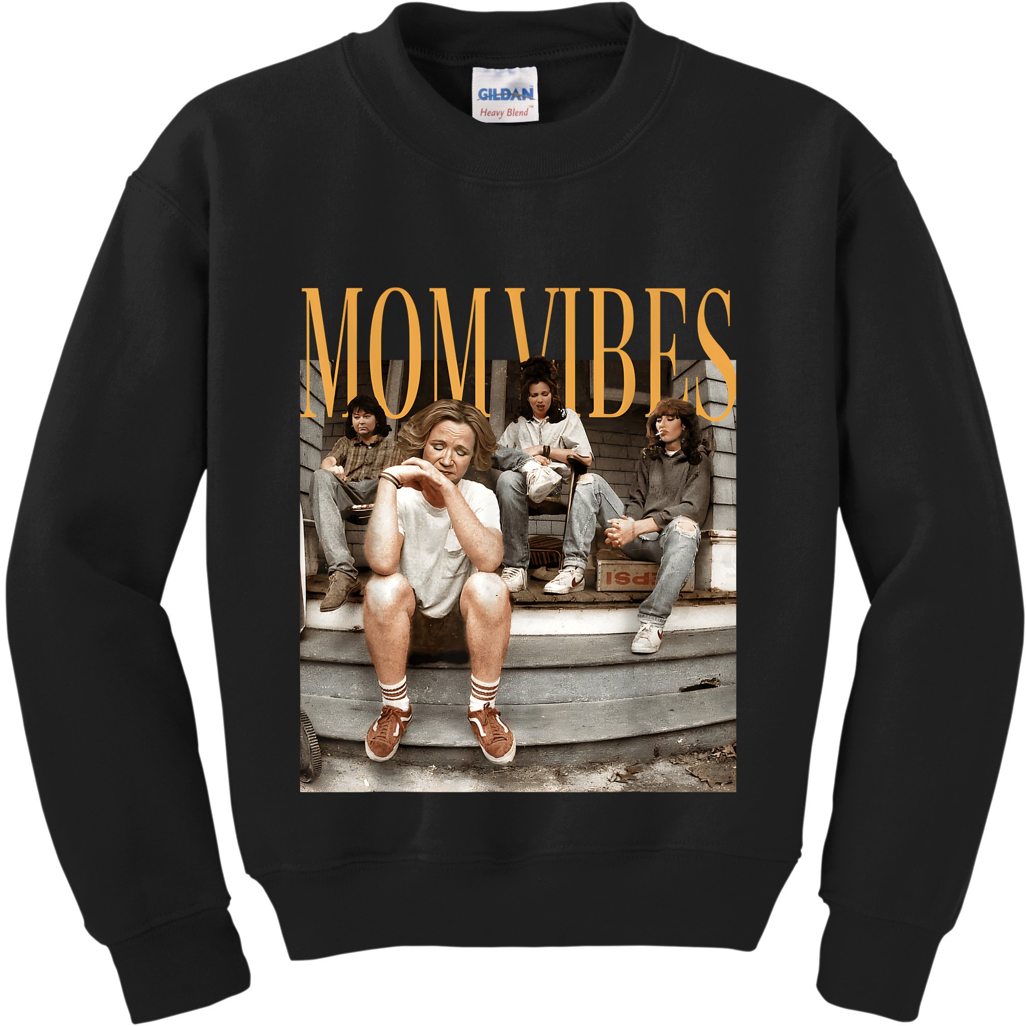 Retro Mom 90’S Vibes Vintage MotherS Day Mom Kids Sweatshirt