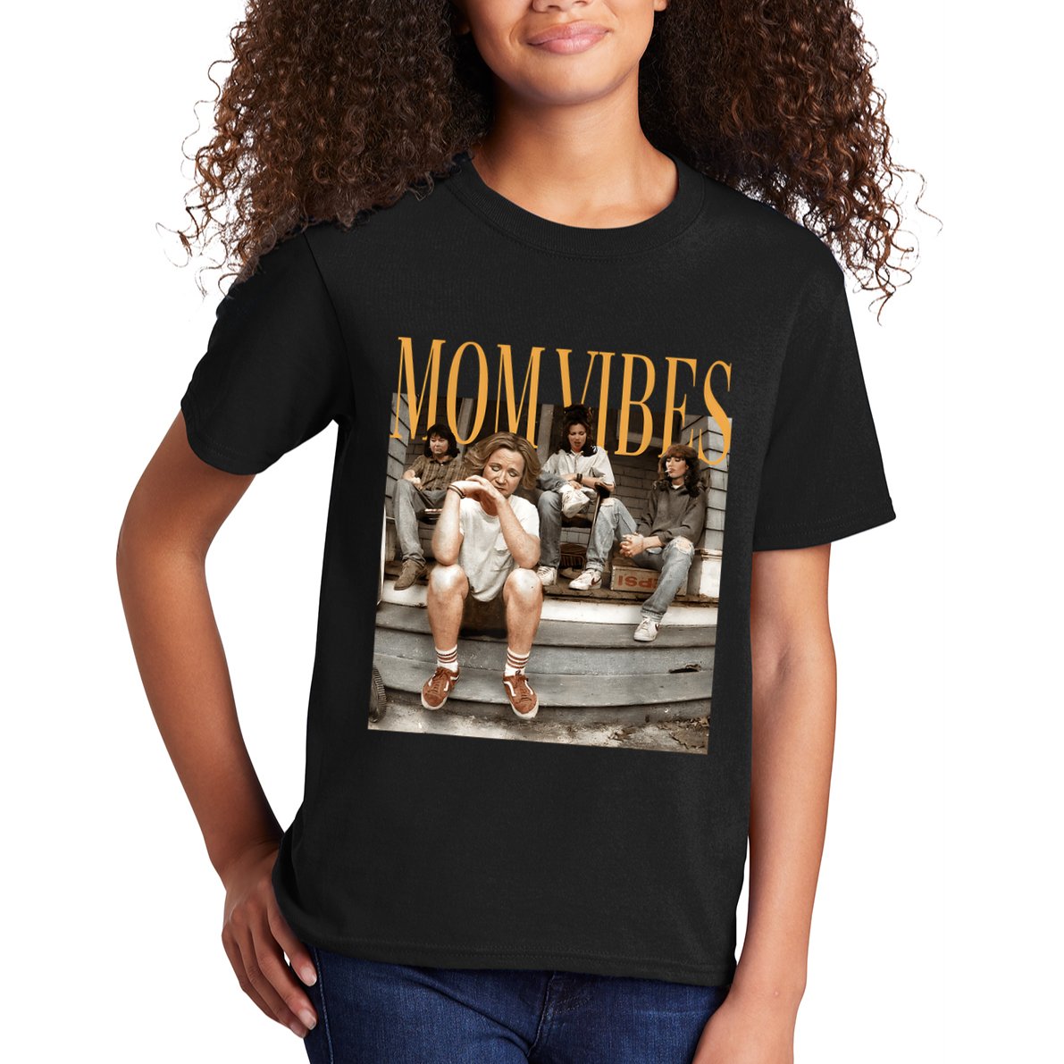 Retro Mom 90’S Vibes Vintage MotherS Day Mom Kids T-Shirt