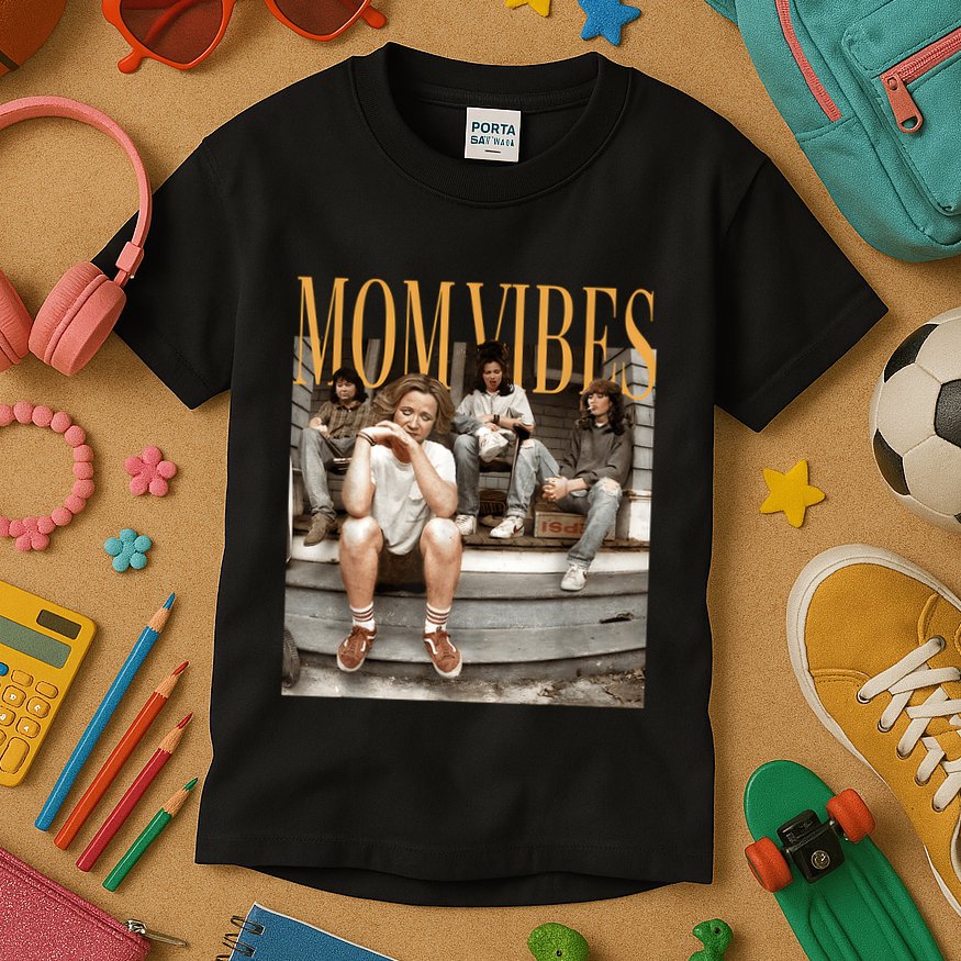 Retro Mom 90’S Vibes Vintage MotherS Day Mom Kids T-Shirt