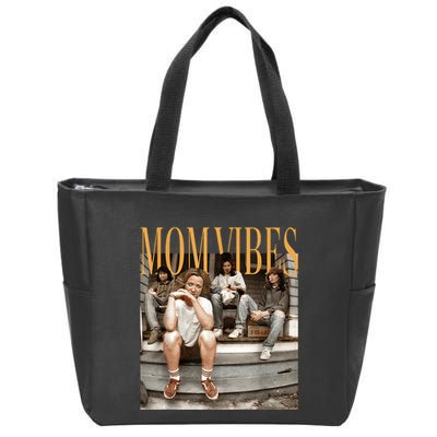 Retro Mom 90’S Vibes Vintage MotherS Day Mom Zip Tote Bag