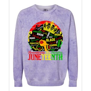 Remembering My Ancestors Juneteenth Celebrate Black Women Colorblast Crewneck Sweatshirt