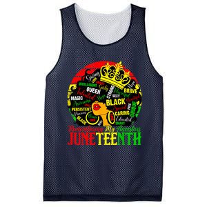 Remembering My Ancestors Juneteenth Celebrate Black Women Mesh Reversible Basketball Jersey Tank