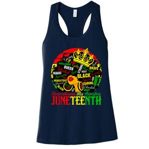 Remembering My Ancestors Juneteenth Celebrate Black Women Women's Racerback Tank