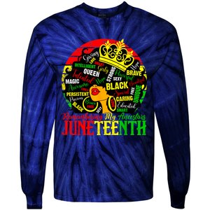 Remembering My Ancestors Juneteenth Celebrate Black Women Tie-Dye Long Sleeve Shirt